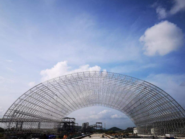 五指山煤棚网架加工厂案例